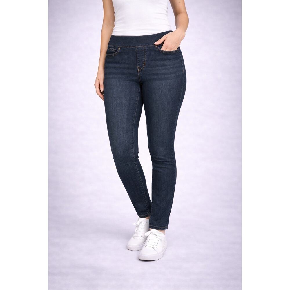 Signature Levi Strauss Totally Shaping Pull-On Skinny Jeans Dark Wash 31 x 30